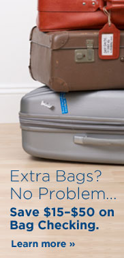 Extra bags? No problem. Learn how to save $15-$50 on bag checking.